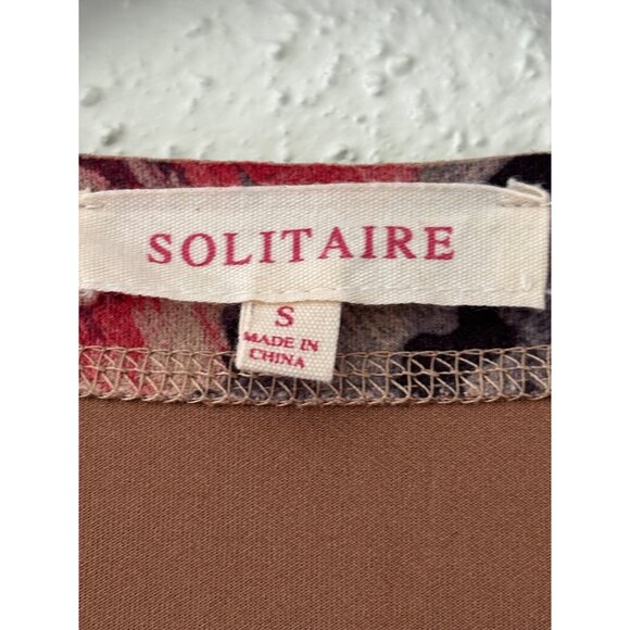 Anthropologie Solitaire Emilie Floral Faux Sueded Kimono Open Jacket S Black Pin - Picture 4 of 13